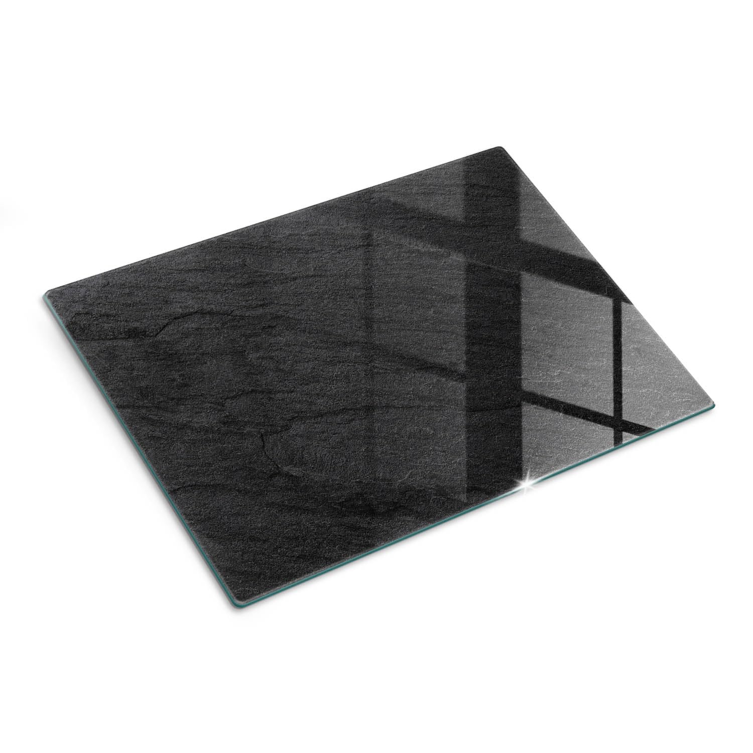 Planche à découper en verre trempé 40x30 cm Granit de pierre noire