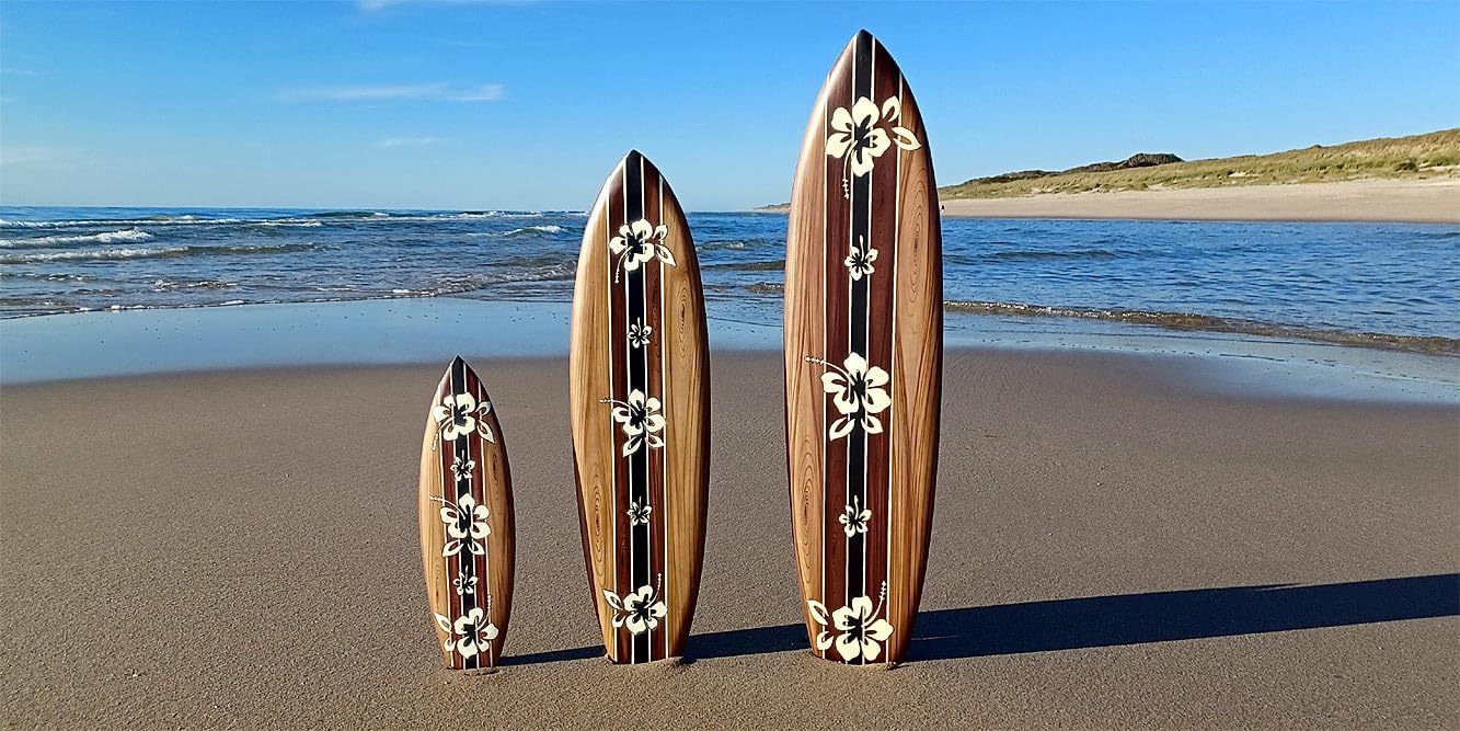 FBA_1863a - Tabla de surf (madera, 100 cm de largo), diseño de aerógrafo