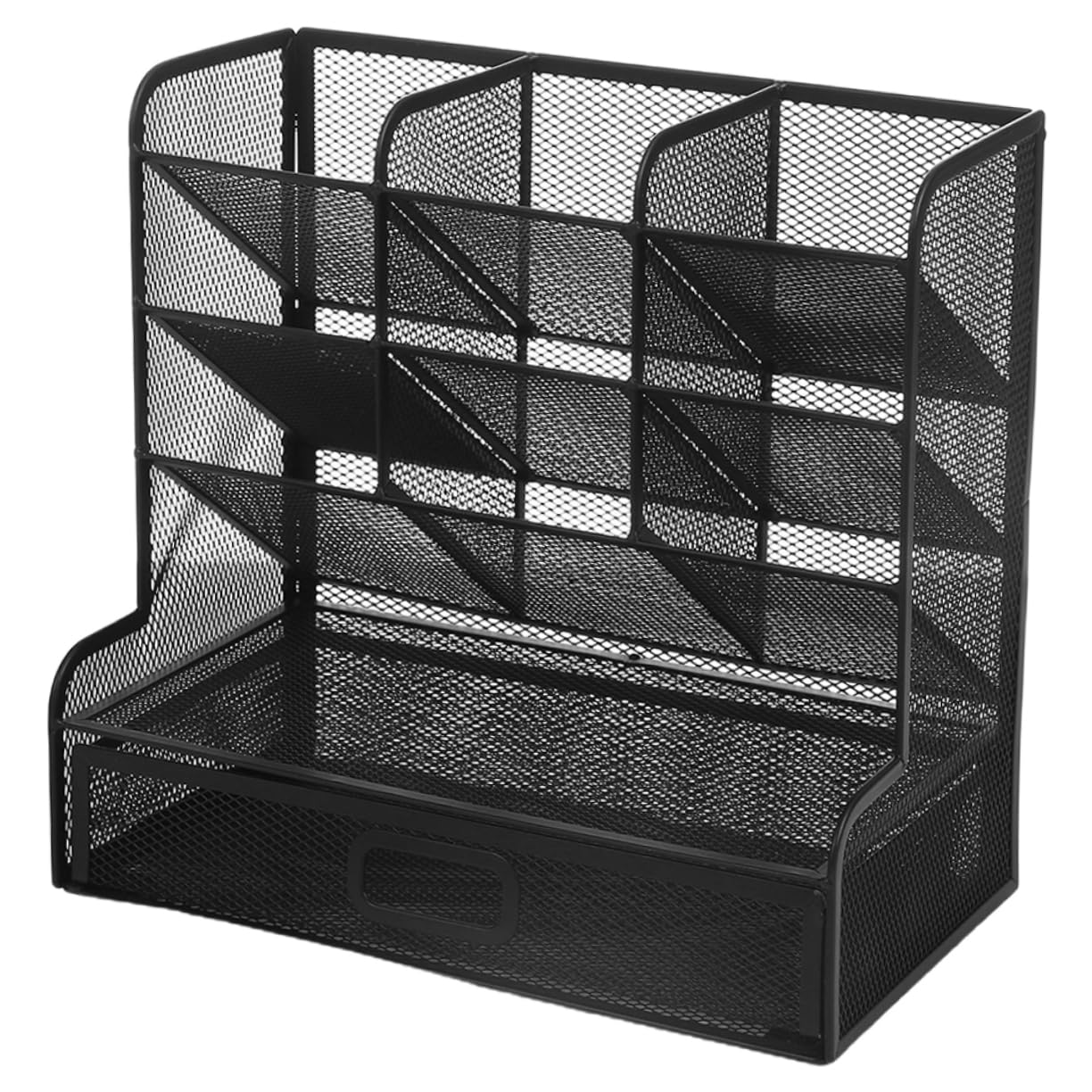 Gadpiparty Organizer per Articoli Artistici in Metallo Rete Design Portapenne da Scrivania Contenitore Portaoggetti Organizer per Matite e Penne