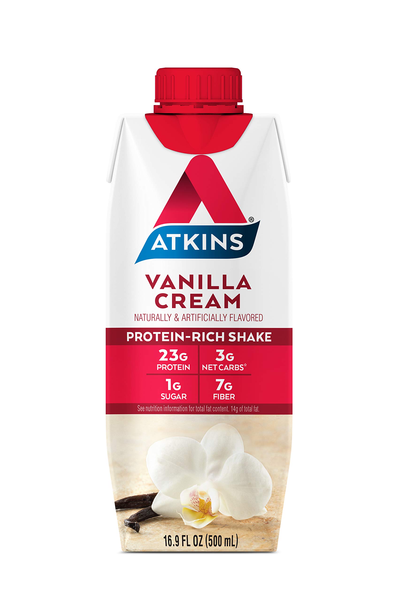 Atkins Meal Size Vanilla Cream ProteinRich Shake. With HighQuality