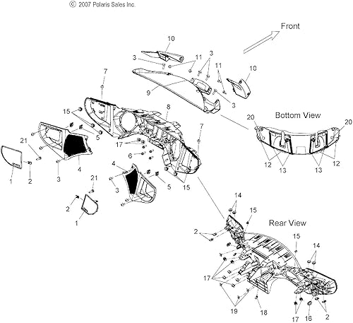 Miniatura 2 de Polaris Victory Motorcycles Vision Mirror, izquierdo, pieza original OEM 2633928, cantidad 1