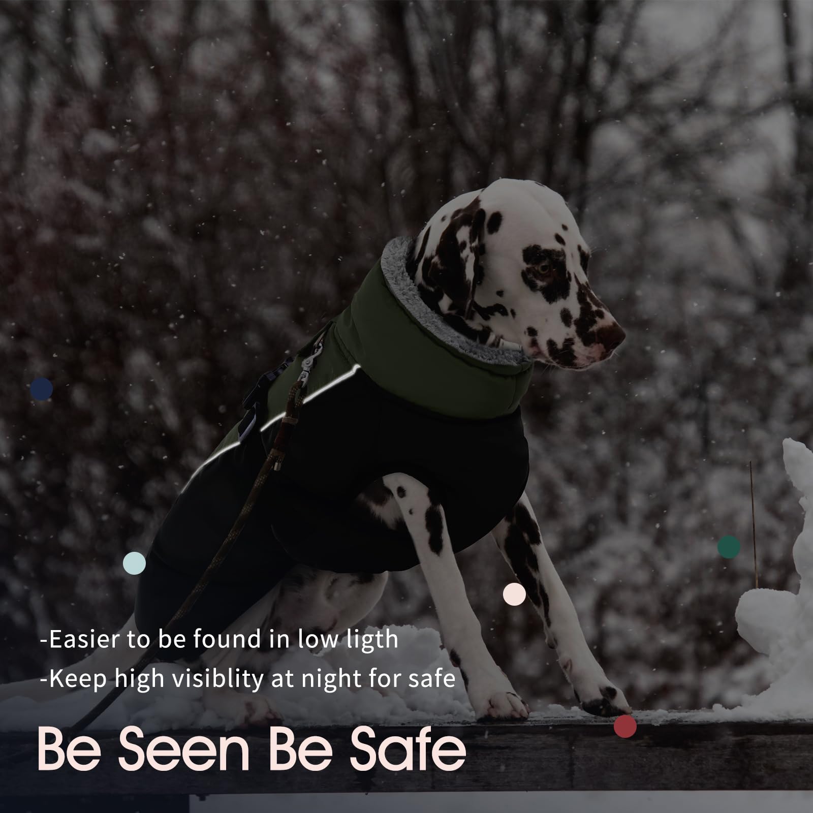 IECOii Cappotti e giubbotti per cani,Cappotto invernale per cani impermeabile giubbotto cane calda Giacca per cani antivento Abbigliamento per cani Completo per cani di taglia piccola di taglia media