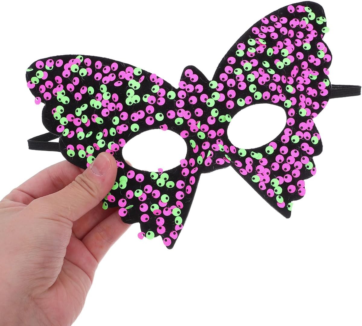 Butterfly Mask Sequin Masquerade Mask Venetian Eye Gliter for Carnival Halloween Cosplay Party Costume B - Image 6