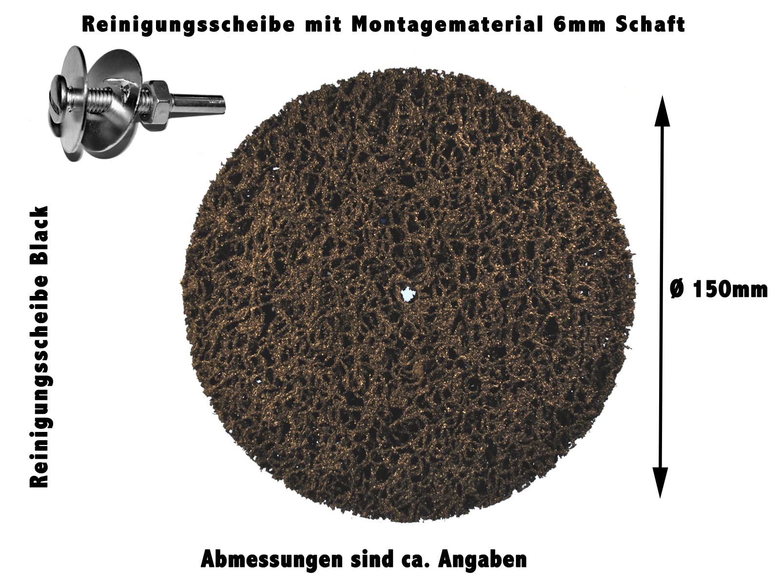 10 Stück Reinigungsscheibe CSD 125 Mm – Gewölbte Nylongewebescheibe, 9.000 U/min, Für Winkelschleifer, Zum Entrosten & Entlacken
