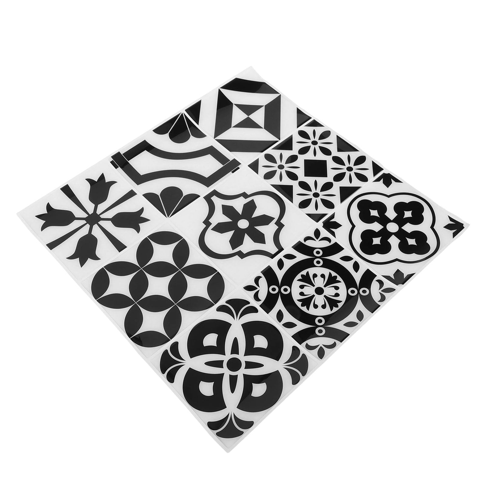 Yosoo Health Gear Naklejki ścienne 3D, Samoprzylepne Naklejki na Kafelki z PU PET 10 szt. 12x12 Cali Geometryczny Relief Dekoracje ścienne, Odklej i Przyklej do Kuchni łazienka Biuro Studio Strona