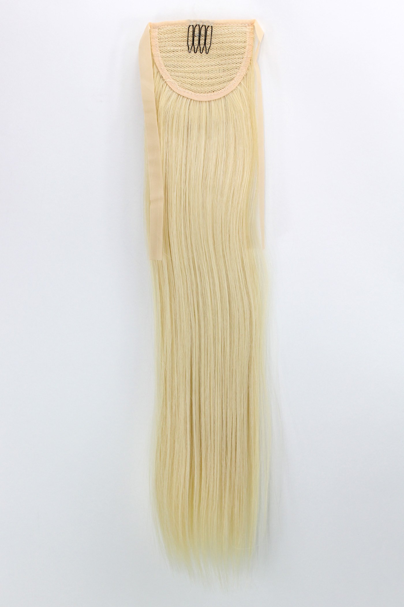 WIG ME UP - YZF-TS18-88 Hairpiece Pontail Pigtail extension slim light straight comb and ribbon bright blond - Image 2