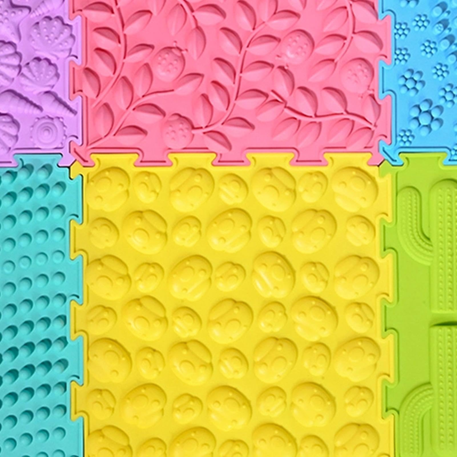 Mata sensoryczna Miękkie silikonowe maty do gier Puzzle | Dotykowe maty sensoryczne dla dziewczynek i dzieci, salonu, przedszkola, pokoju dziecięcego, akademika
