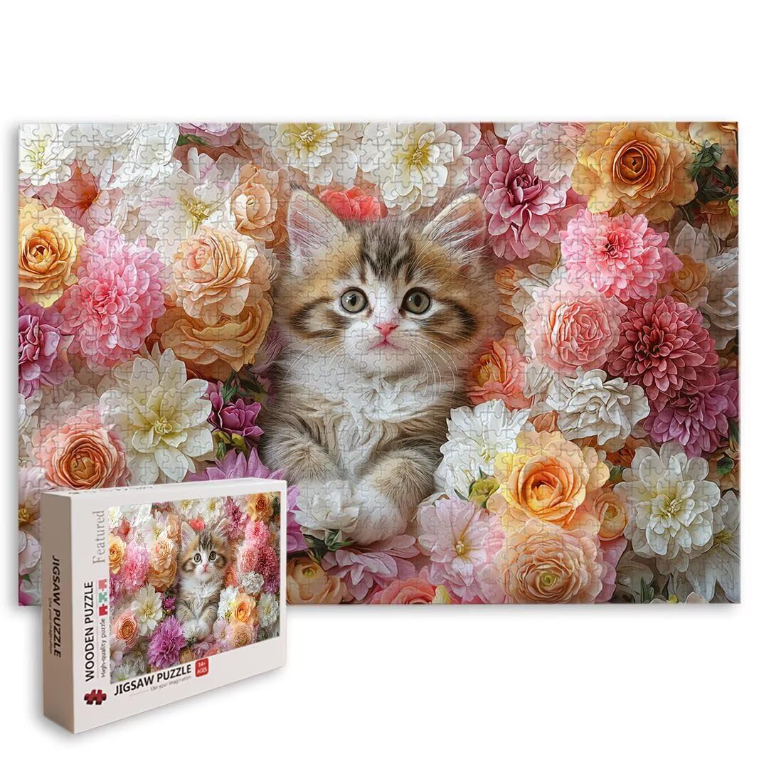 Puzzle Gatto, Puzzle 5000 Pezzi Adulti per Decor, Regalo Donna/Uomo -8910
