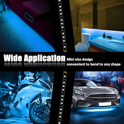 Miniatura 6 de 8 tiras flexibles XT AUTO con 15 luces LED en un largo de 12" y voltaje de 12 V. Producto impermeable, apto para el interior y exterior del auto o