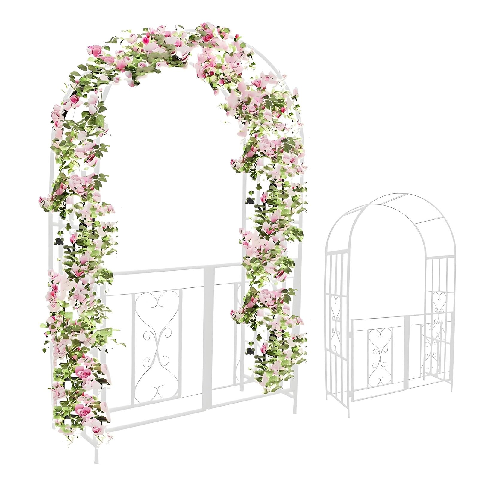 Arche de jardin en métal tuteur solide contre le vent pour plantes et roses