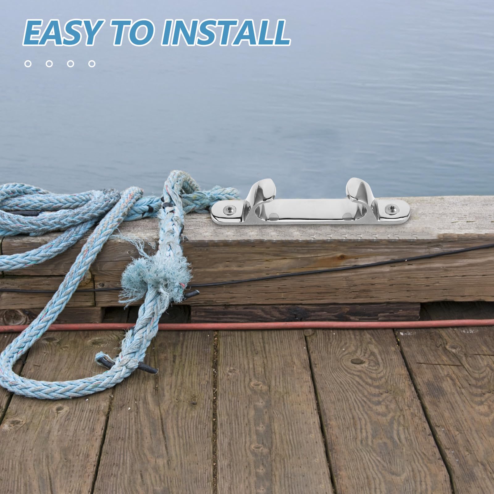 Yardwe Cornamusa de Amarre para Barcos: cuña de Proa de Acero Inoxidable - Guíacabos Marino de 6 Pulgadas para de Anclaje y Muelle - Herrajes de Cubierta para y Barcos de Pesca