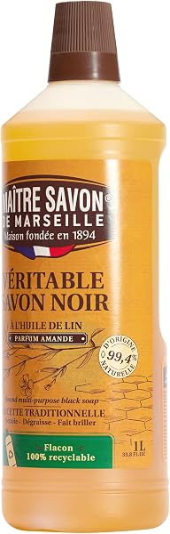 MAITRE SAVON DE MARSEILLE, Savon Noir Liquide a l'huile Lin - 1l - 2