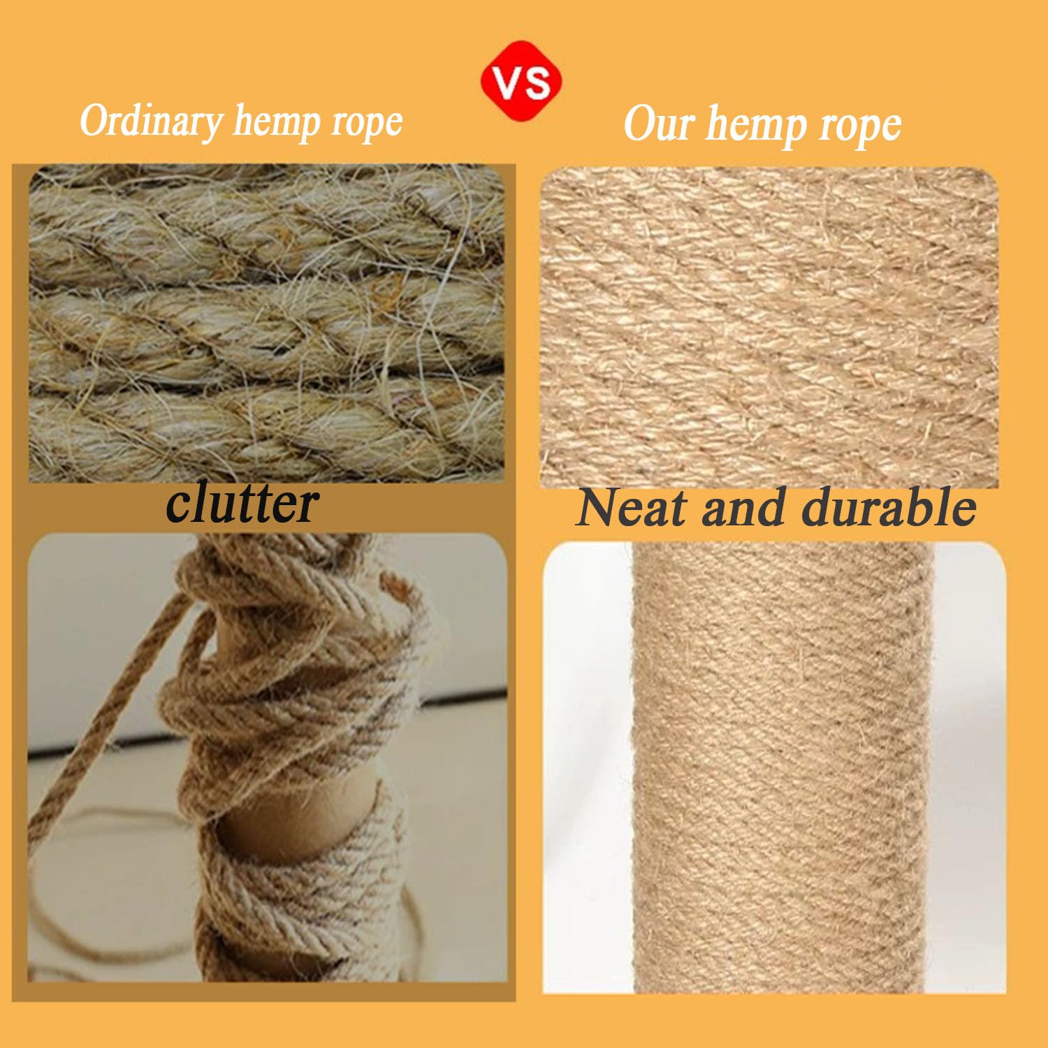 Cuerda de sisal, cuerda de cáñamo para rascar gatos, cuerda gruesa de reparación de árbol de gato, agrupación de jardinería, decoración de manualidades, envoltura de regalos (30 mm x 10 m)