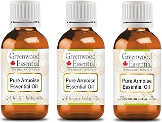 Greenwood Essential Pure Armoise Essential Oil(Artemisia herba alba) Steam Distilled (100ml X 3 (10 Ounce) with Plastic Euro Dropper)
