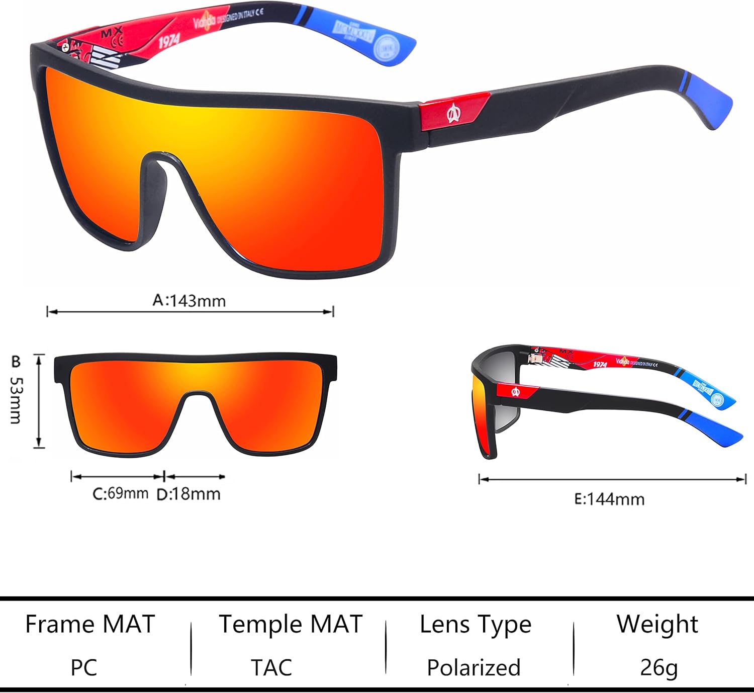 Sports Polarized Sunglasses For Men Cycling Driving Fishing Running Golf Sun Glasses Women 100% UV Protection HD6015 - Image 4