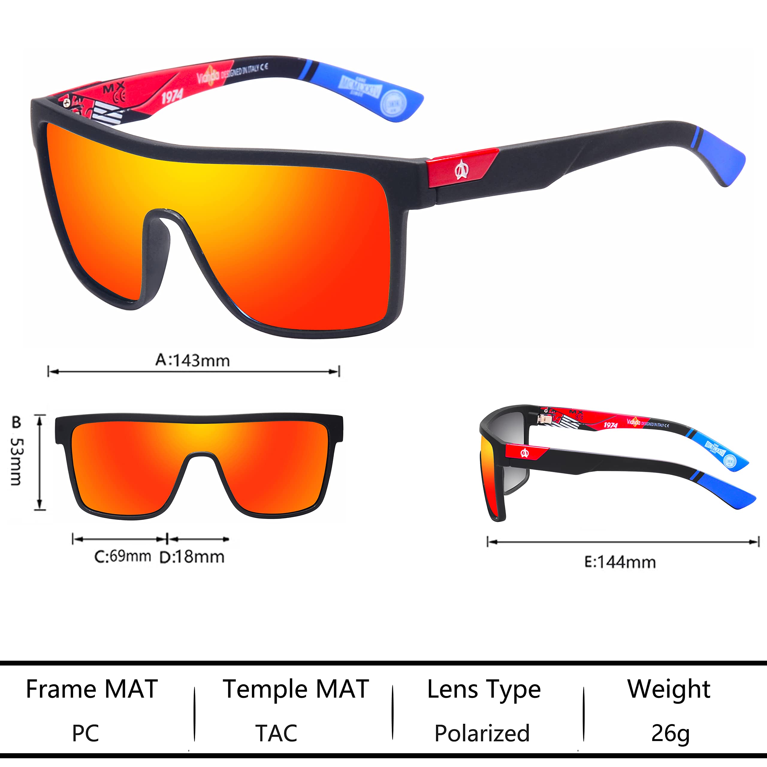 Sports Polarized Sunglasses For Men Cycling Driving Fishing Running Golf Sun Glasses Women 100% UV Protection HD6015