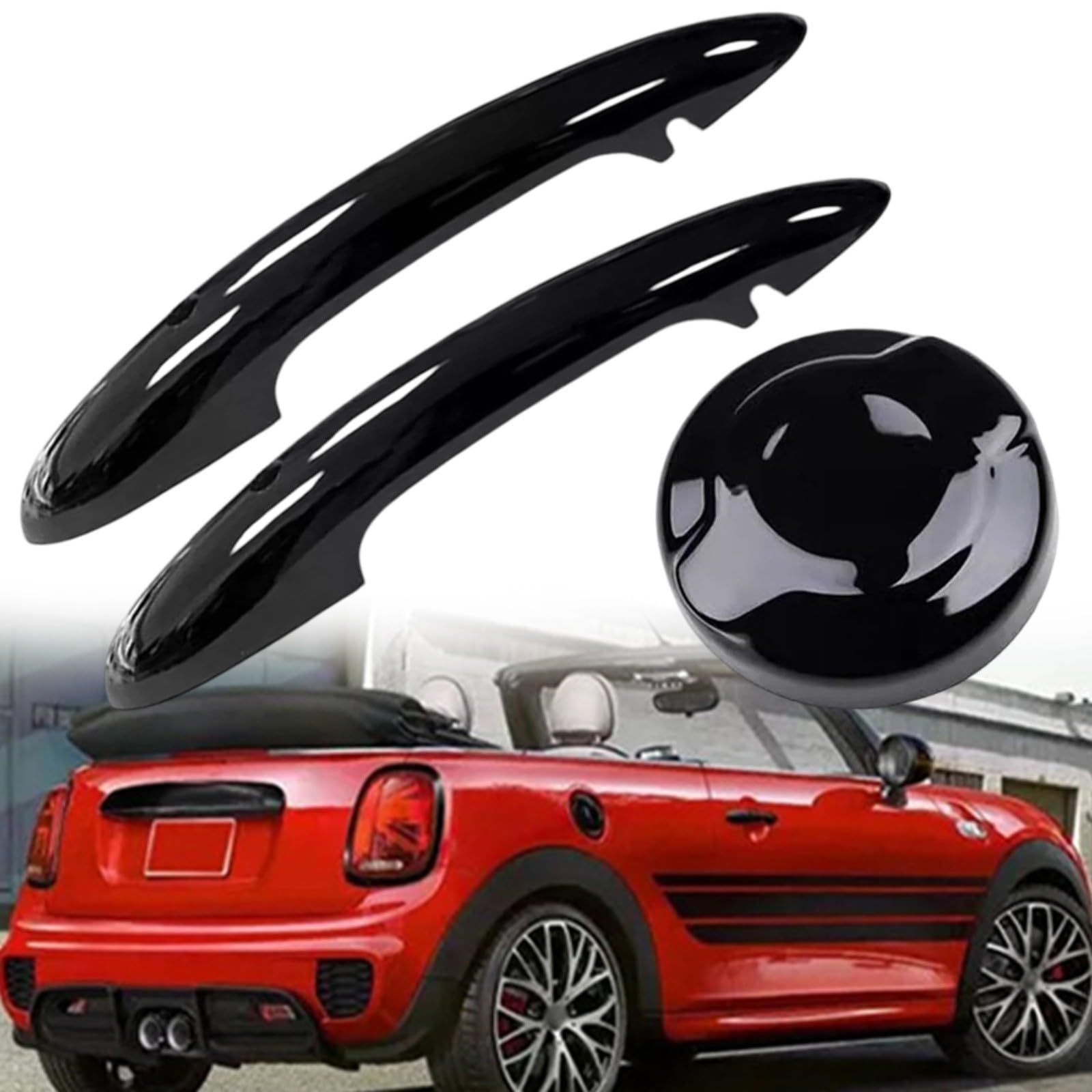 Asa lateral y tapa de depósito para MINI Cooper F55 F56 F57 2014-2023, accesorio con orificio para sensor para modelos de más de 2,0 l, fácil montaje