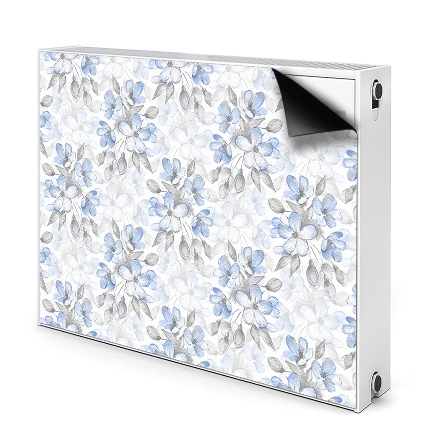 Cache radiateur bleu magnétique 90x60cm solution radiateur jauni