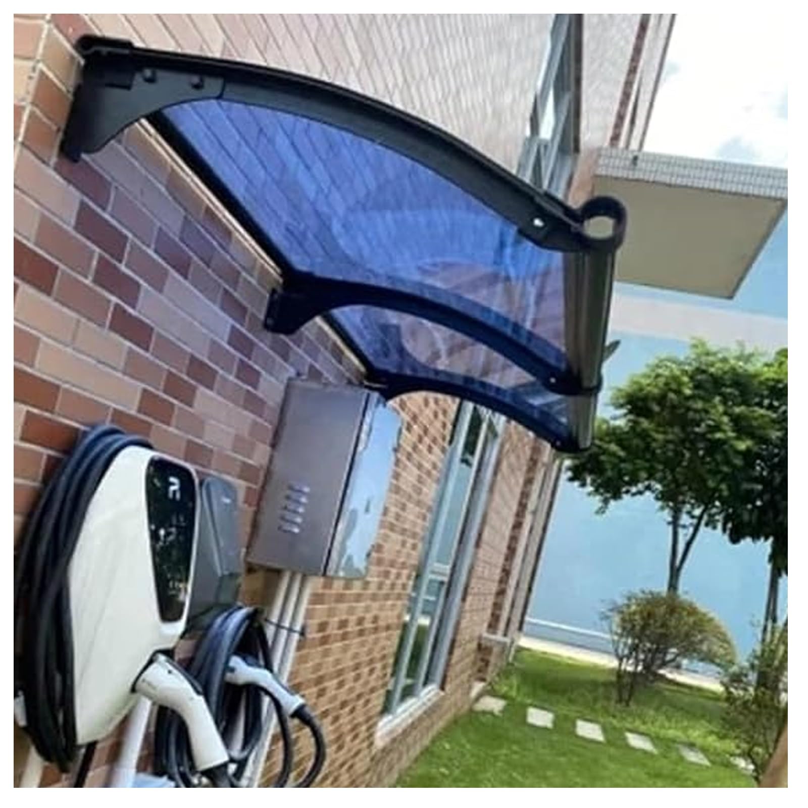 Auvent de terrasse extérieur UPF50+ protection solaire et abri polycarbonate durable