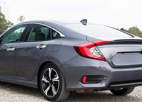 Miniatura 5 de iJDMTOY Lentes reflectoras de parachoques trasero de lente roja compatibles con Honda Civic SedanCoupe 2016-21 de 10 generación, ensamblaje LH RH