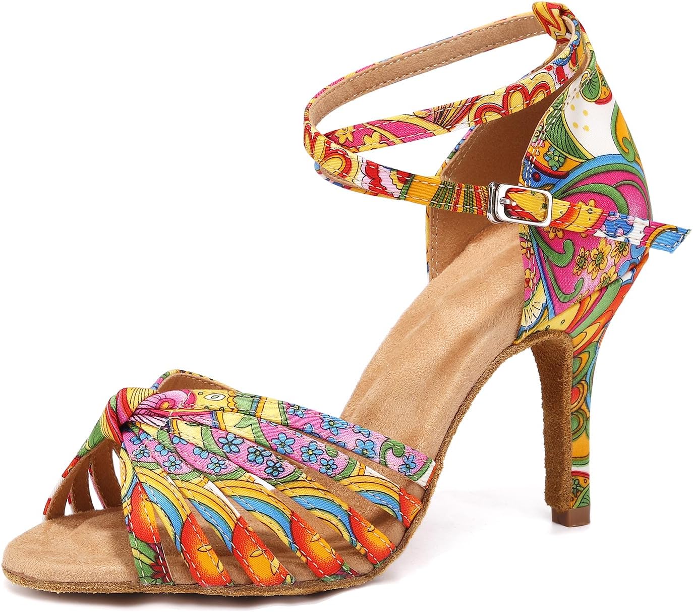 Latin Dance Shoes for Women Ballroom Salsa Tango Professional Performance Practice Dancer Beginner