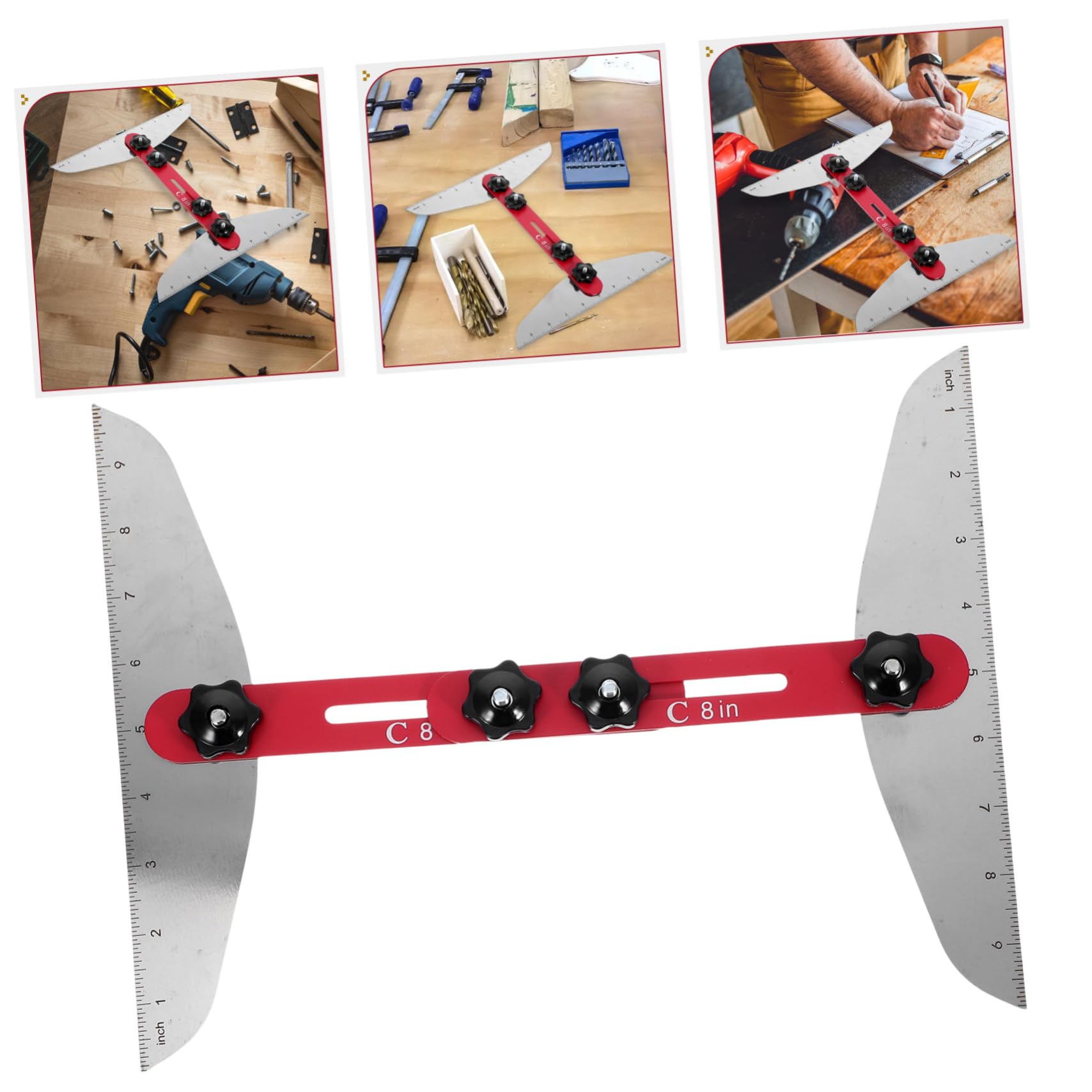 Artibetter 1set Strumento Di Misurazione Per Gradini Metallo e Portatile Per Progetti Di Falegnameria e Ristrutturazione Di Scale Strumenti Di Misura Per Battistrada e Contragradini