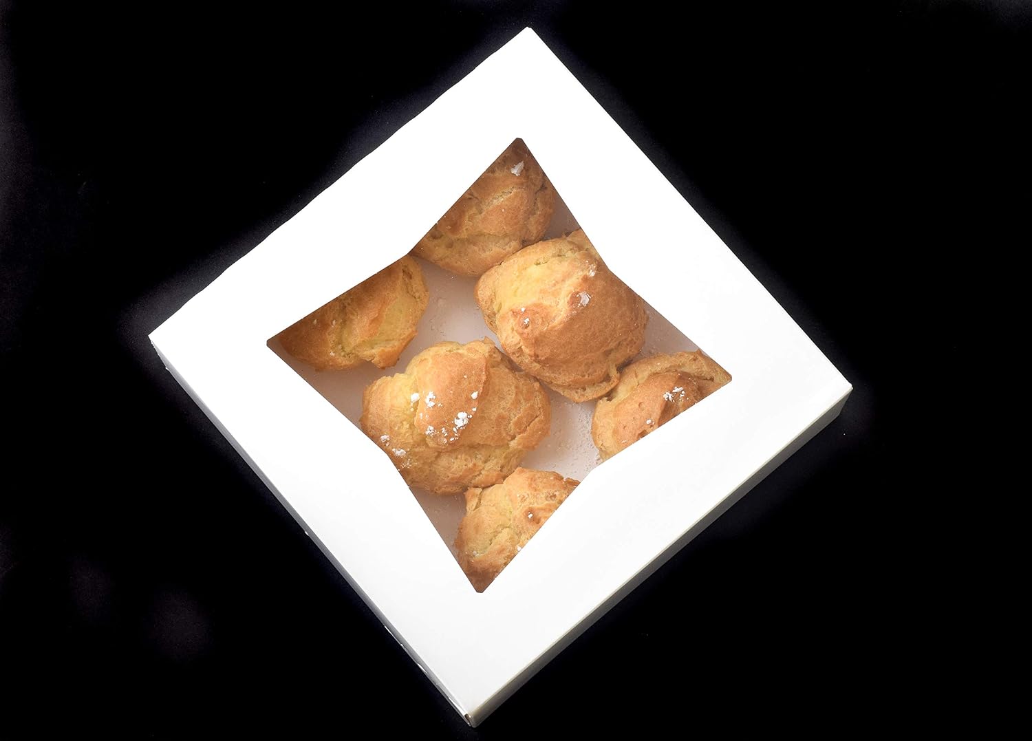 20 Pack of White Paperboard Window Cake/Pie Baker Boxes - 9" x 9" x 2.5" High
