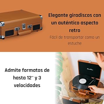 Classic Phono TT-10BN, Speaker Turntable, Brown