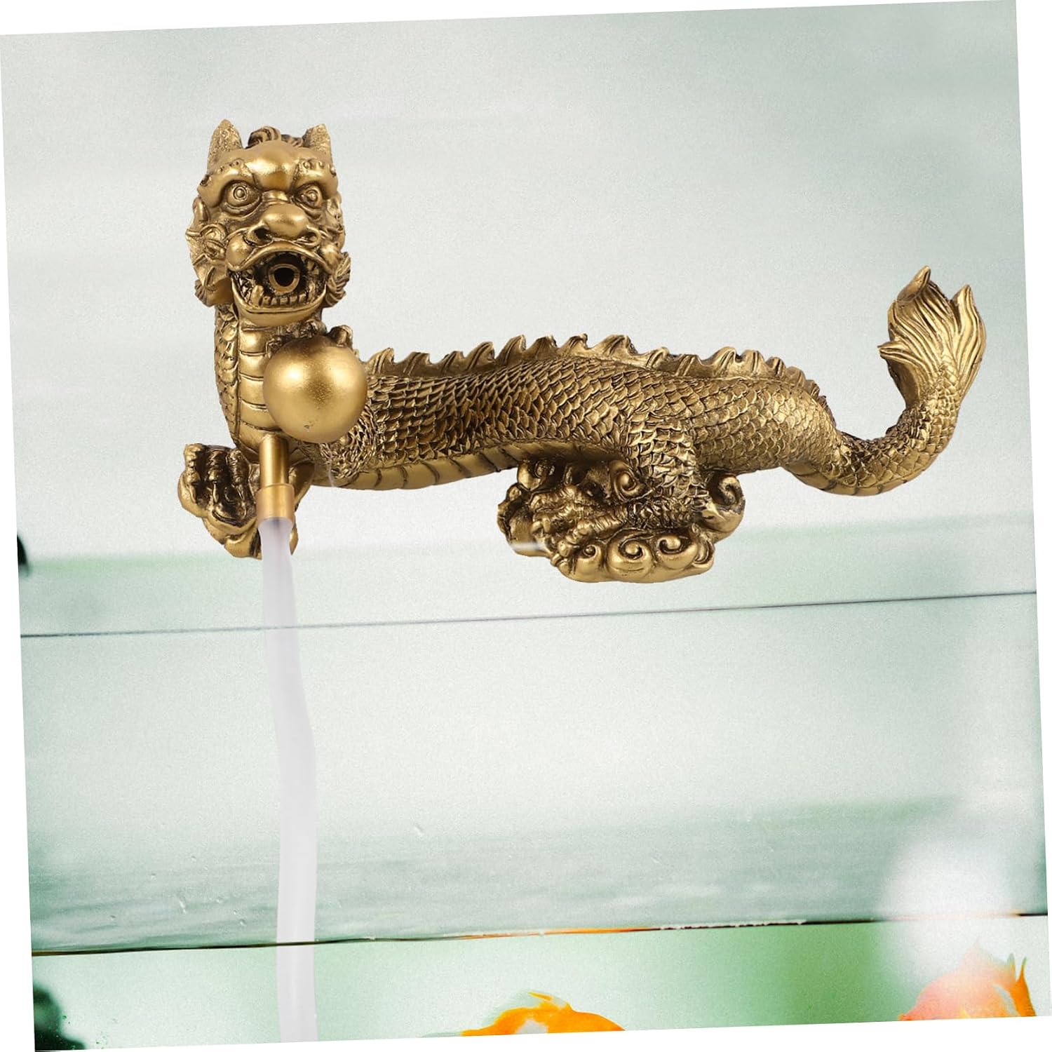 DIY Waterfall Fountain Dragon Decor for Indoor Aquarium Dragon Head Water Spitter Decoration