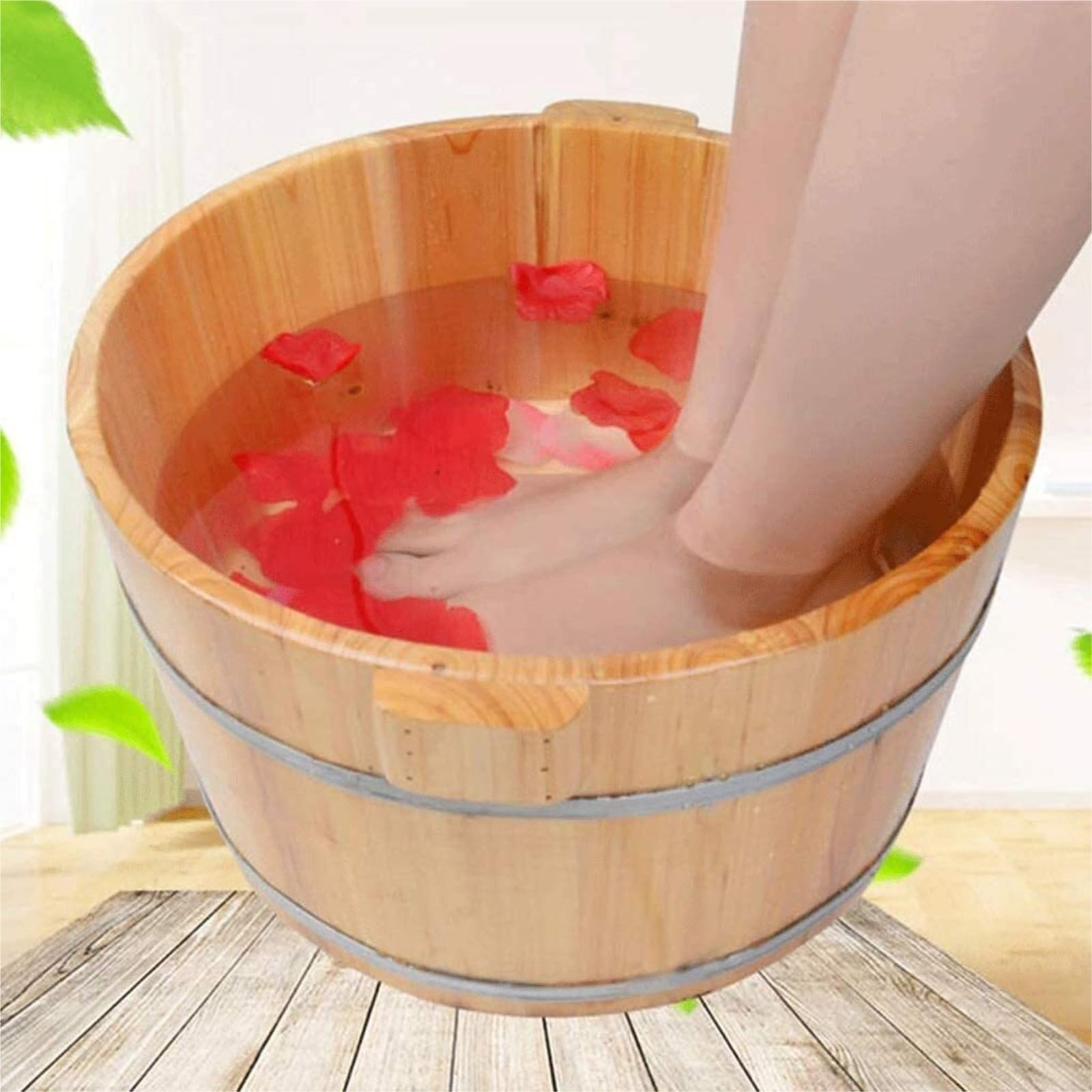 Fußbad Fussbad Fußwanne Fußbad Holzfass Fußbad Massivholz Naturverdickung Fußbecken Holzeimer Fußbad Wanne Fussbadewanne