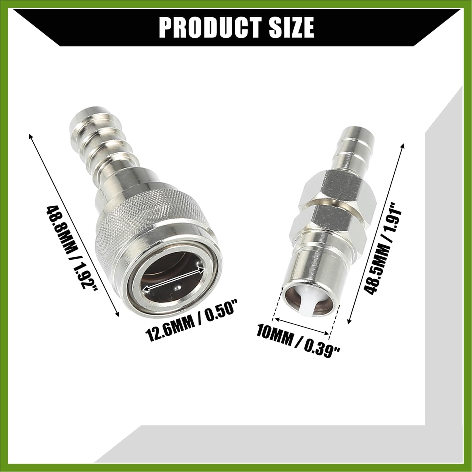 5/16" Boat Fuel Connector Male Female and Locking Nut for Tohatsu for Nissan 2/4-Stroke/Marine Boat Motor Fuel Tank Connector / 1 Set Replace Parts Vehicle Components