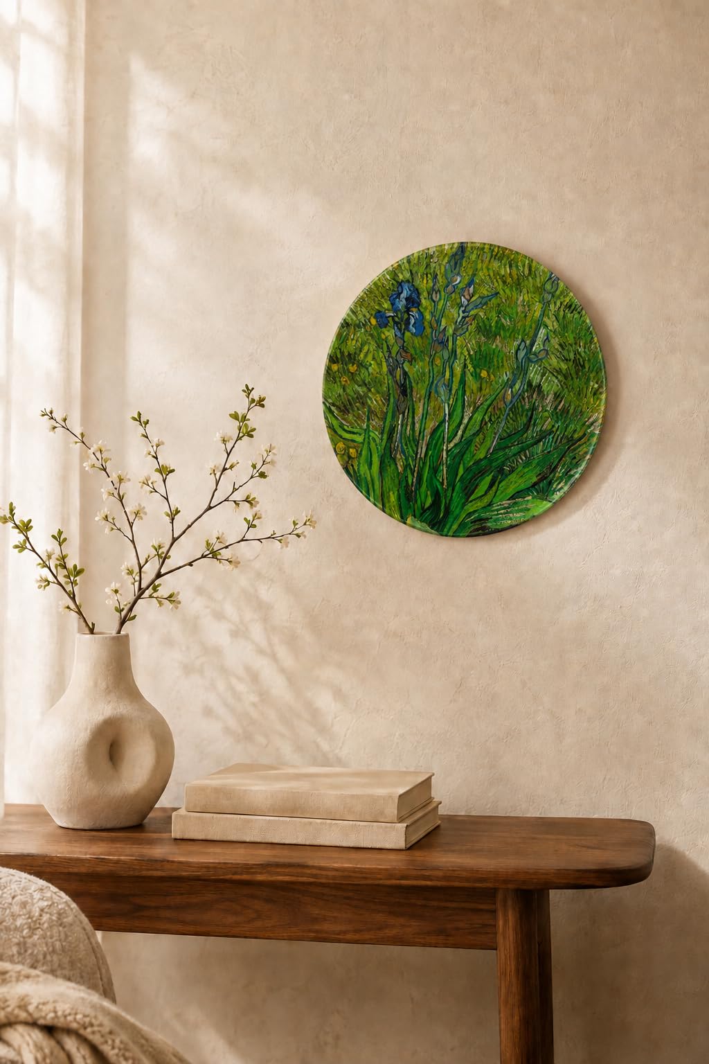 Vintage Blue Pottery Wall Plate - Handcrafted Home Decor -18 Vintage Blue Pottery Wall Plate - Handcrafted Home Decor -18