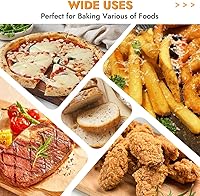 Vista 7 de BYKITCHEN Revestimientos para freidora de aire de 9.4x8.7 pulgadas compatibles con freidora de aire de 4-7QT y freidora de aire multifuncional