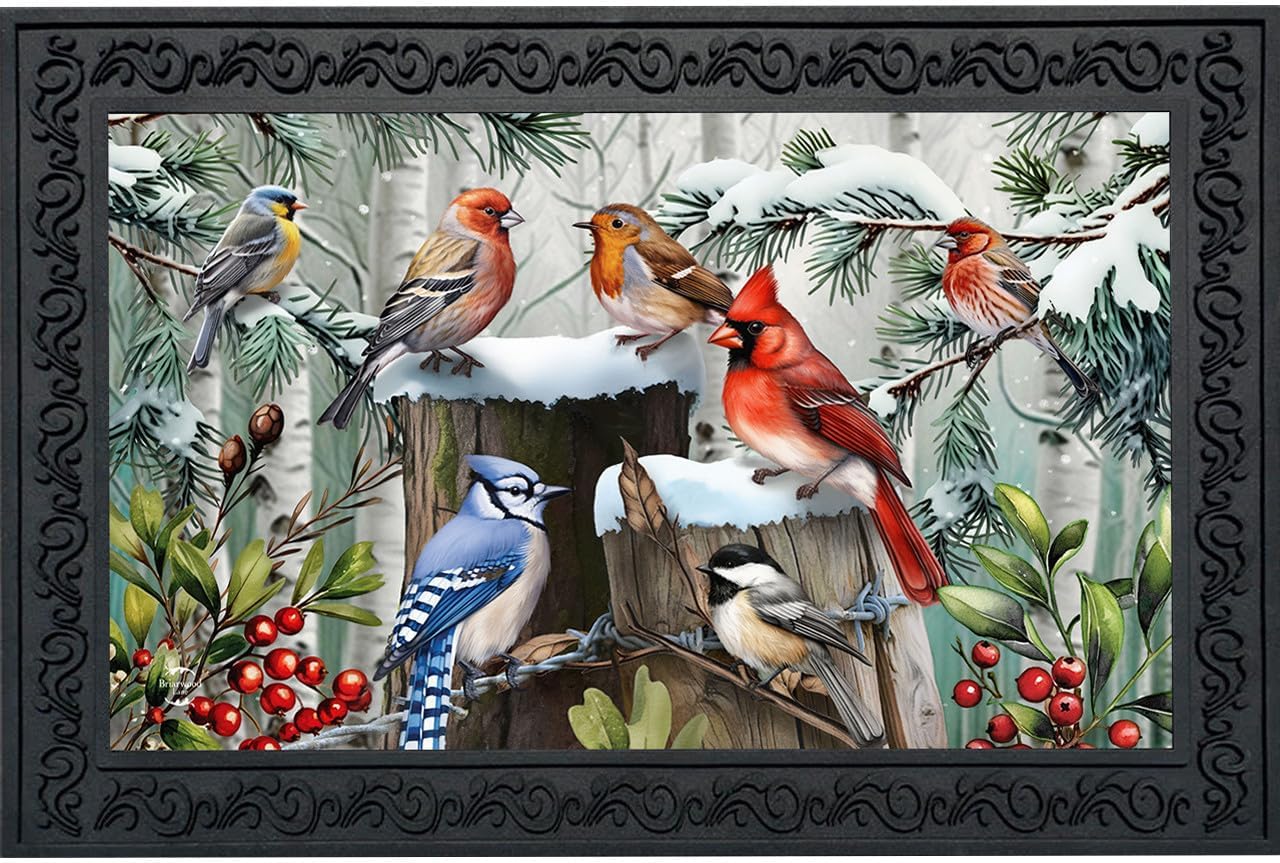 Briarwood Lane Winter Woodland Birds Doormat