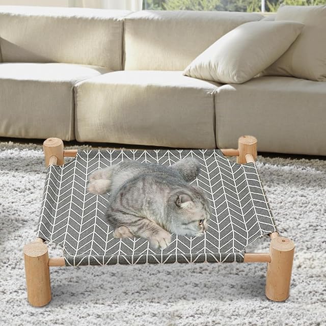 Foto 2 de 8 de Cama de Campamento para Mascotas, Hamaca portátil, Cama para Gatos Lavable, Almohadillas de Cama Lavables