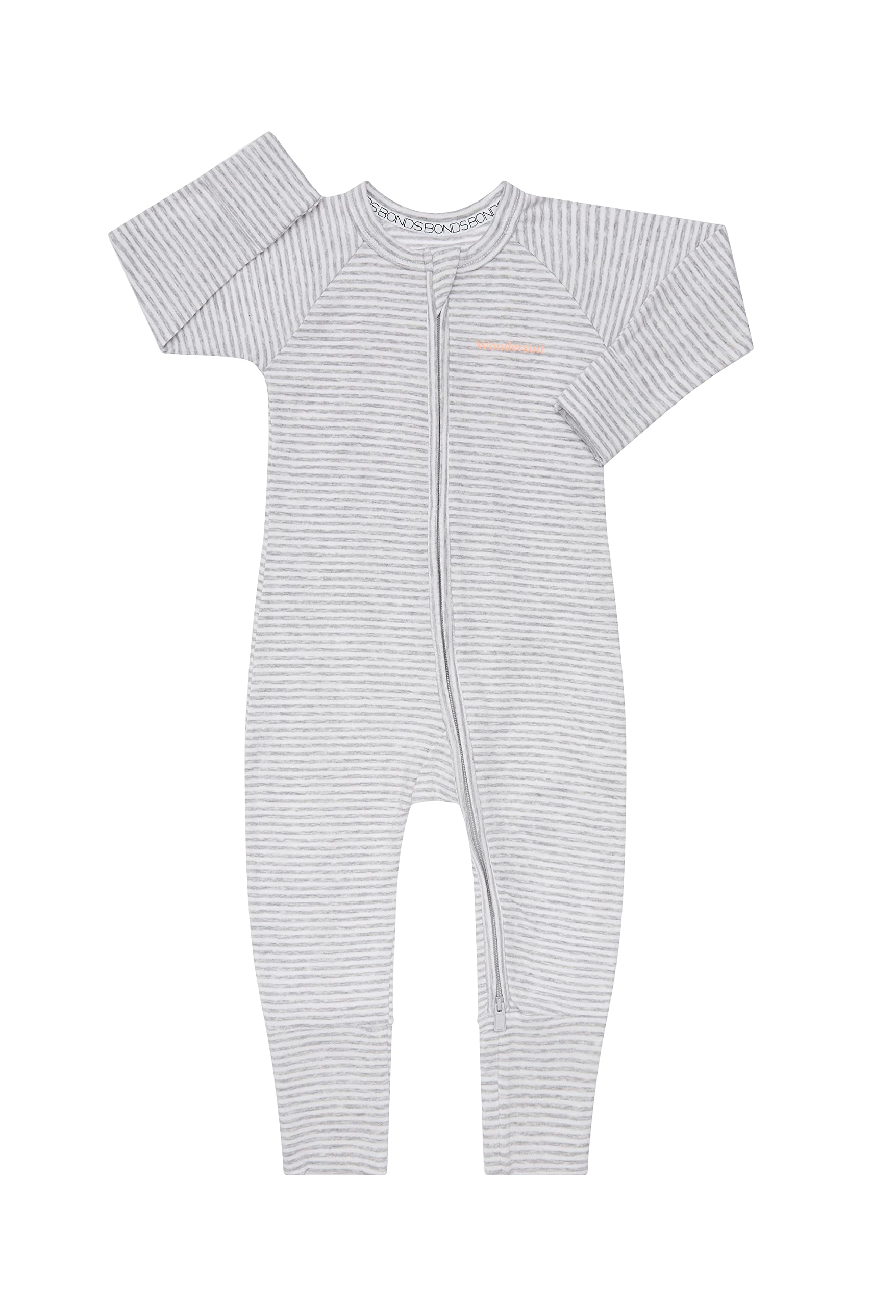 BondsUnisex BabyZippy - Cotton Blend Zip Wondersuit Stripe