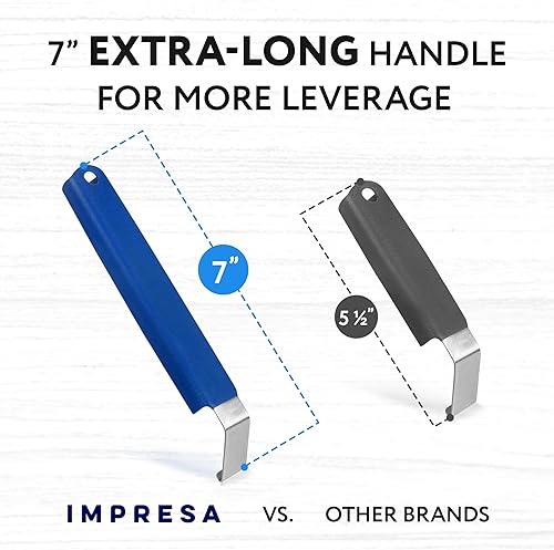 Miniatura 5 de IMPRESA Kit de herramientas de extracción de revestimiento de vinilo, paquete de 2, color azul, herramienta de cremallera de acero de una pieza para