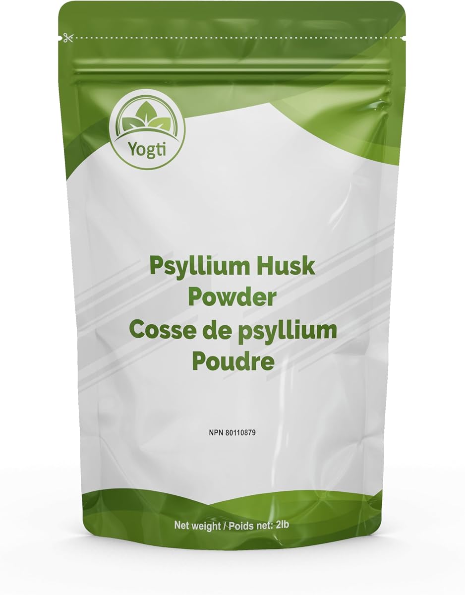 Yogti Poudre de cosse de psyllium – 0,9 kg, l'emballage peut varier