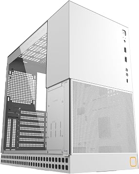 GEOMETRIC FUTURE Middle Tower PC Case Model 4 King Arthur White E-ATX/ATX/Micro-ATX/ITX Standards, 4 Mounting Modes, Footstand Mesh Construction, GF-M4-KAT-WT