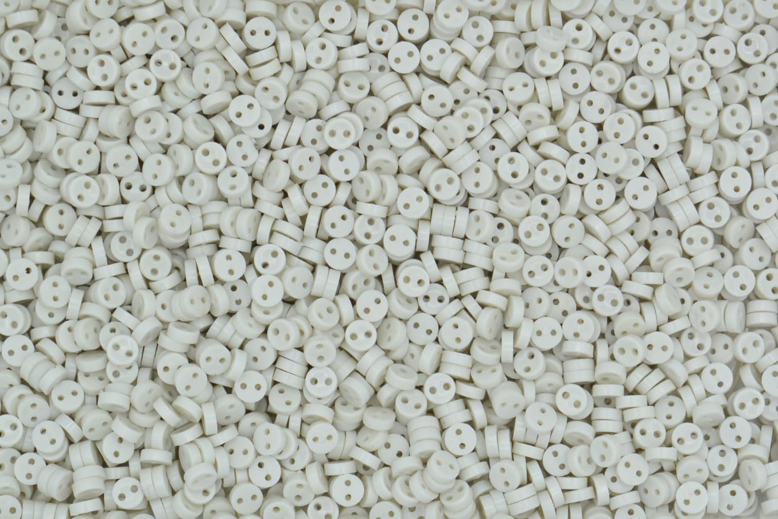 celloexpress 5mm Milk White Circles Mini Doll Buttons for Dolls & Soft Toys Clothes - 5mm Assorted Round Colours & Designs (Pack of 500, Milk White Circles) โ image 1