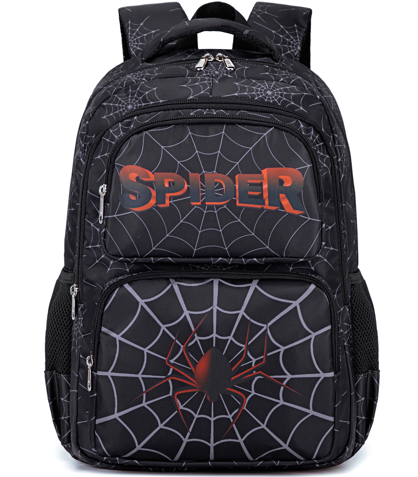 JIANYA Kids Backpack for School, Cool Boys School Bag Spider Bookbag for Elementary Kids Children