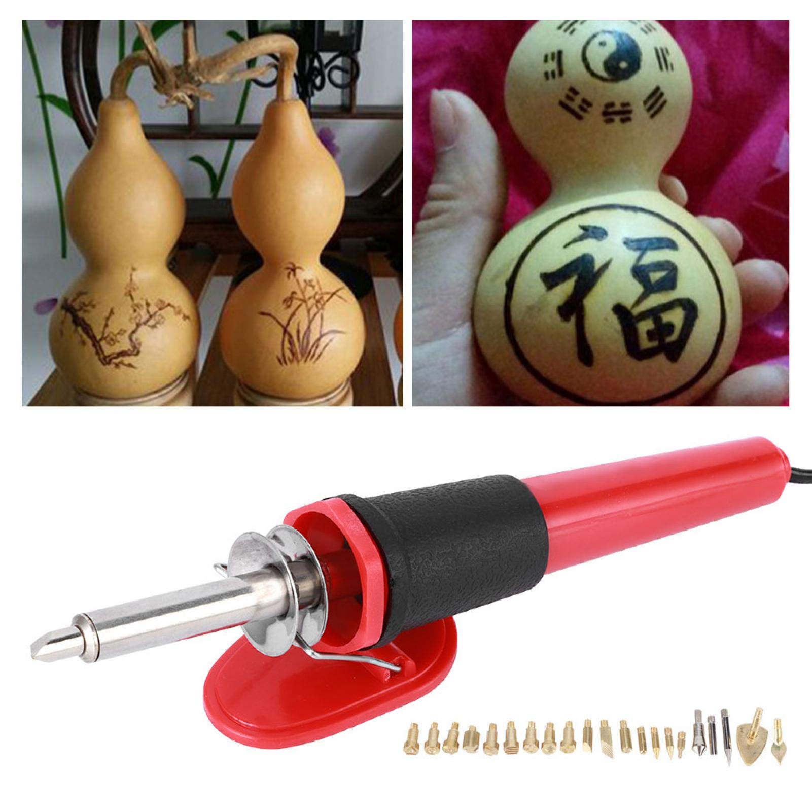 Kit di attrezzi multiuso per saldatura, penna per bruciare il legno, kit per pirografia, kit elettrico per saldatura del legno