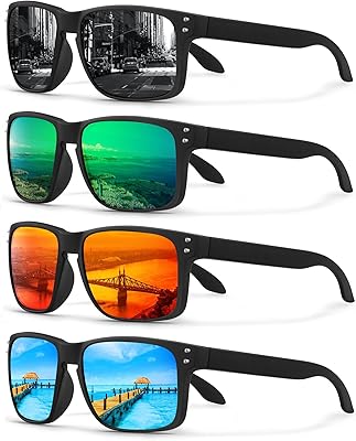 KUGUAOK Polarized Square Sunglasses For Men and Women Matte Finish Sun Glasses UV Protection Glasses