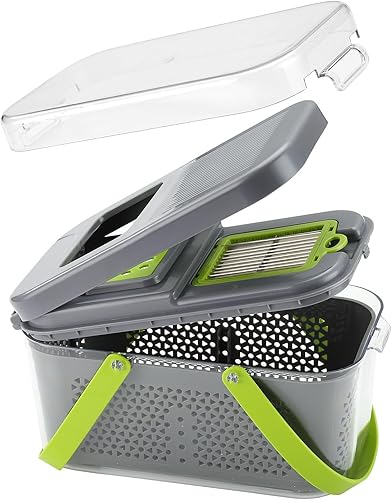 Miniatura 3 de 22 piezas multifunción de verduras y frutas, cortador de alimentos con mandolina, trituradora de verduras con contenedor, utensilios de cocina