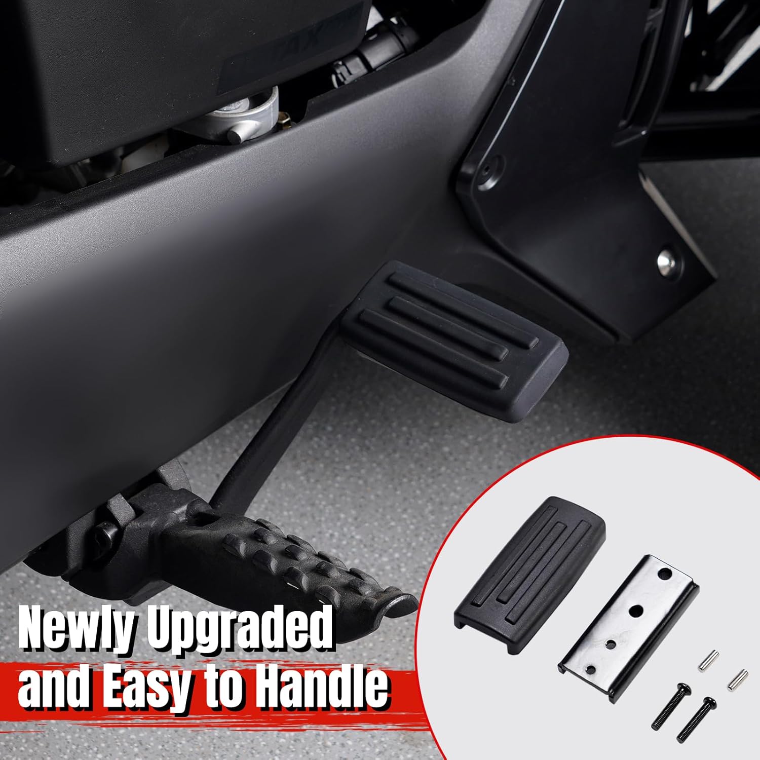 A&UTV PRO Larger Brake Pedal & Sporty Key Holder for Can-Am Ryker 2019-2024,Can Am Ryker Rally Edition 2019-2024,2PCS