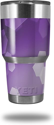 Calcomanía de piel para vaso Yeti Rambler de 30 onzas, Bokeh Hex Purple (vaso no incluido) por WraptorSkinz