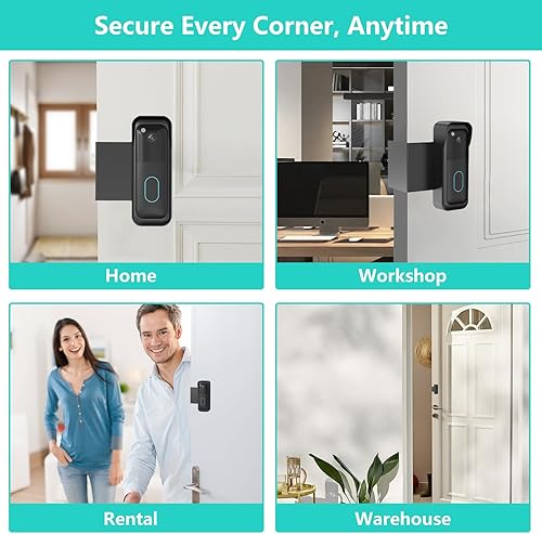 Miniatura 7 de Soporte de timbre Blink sin taladro, soporte de puerta antirrobo para cámara de timbre Blink totalmente nueva, kits de timbre de instalación rápida,