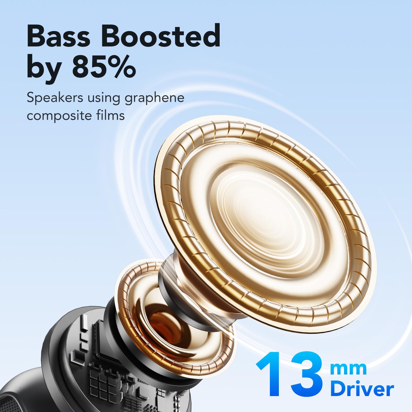 TIMU A9 Auricolari Bluetooth 5.4 Nero, In-Ear, Touch Control, IP7 Impermeabile, Cancellazione Rumore, 50 Ore di Riproduzione, Bluetooth 10 Metri, Compatibili con Dispositivi Bluetooth