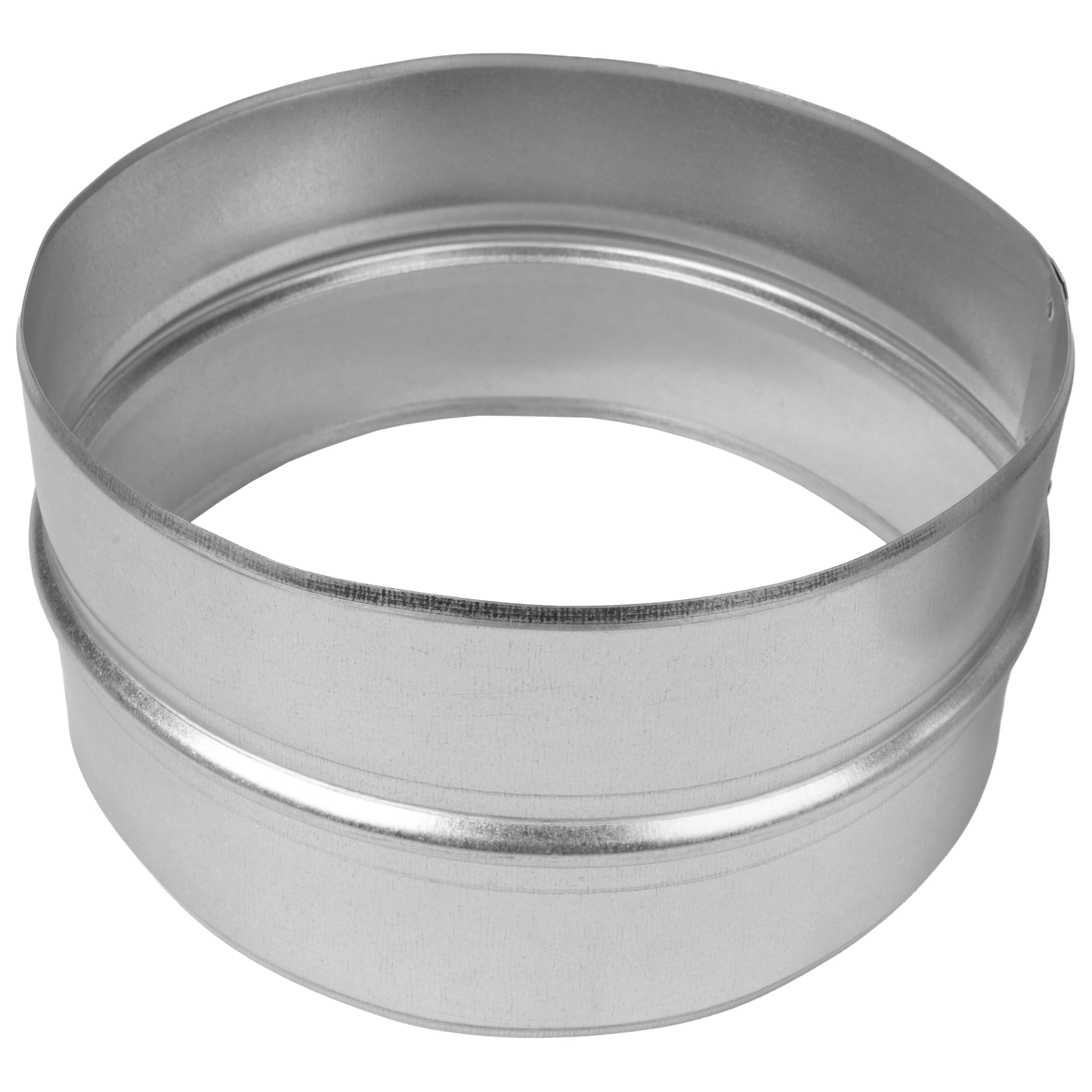 Repa Market 8 Inch / 200mm Ducting Pipe Connector - Galvanised Round Male Fit Duct Connectors for Metal Ducting Pipe - Inline Duct Coupler for Indoor, Outdoor - Dryer Hose, Tumble Dryer Hose Connector