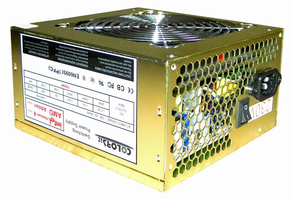 Colors-IT 750 W złoty 12 cm cichy zasilacz